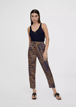 Zebra print jogging trousers