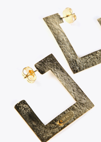 Orecchini Oro Quadrati