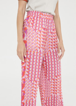 Calças palazzo com estampado