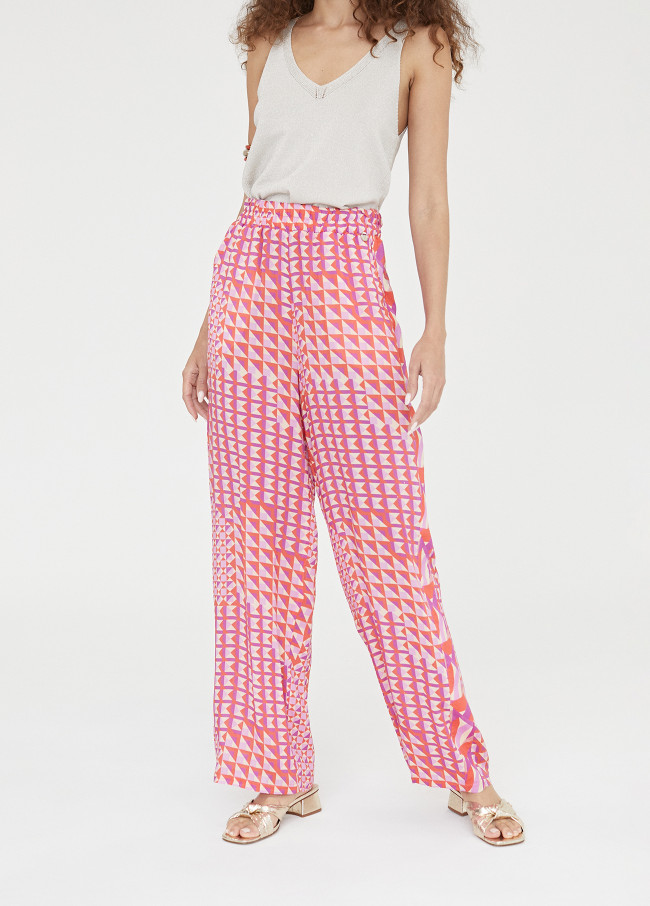 Palazzo trousers with print