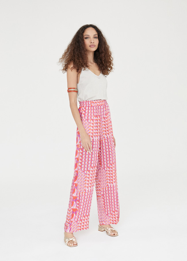 Palazzo trousers with print