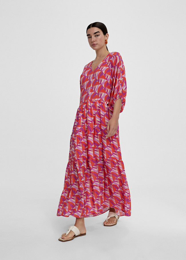 Kleid mit mehrfarbigem Print