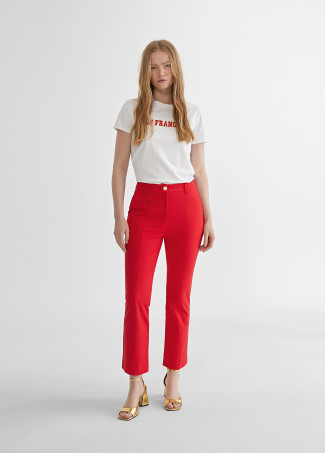 Pantalon évasé en maille