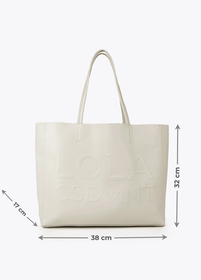 Mala tote bag com logótipo em relevo