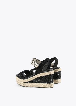 Logo wedge sandals