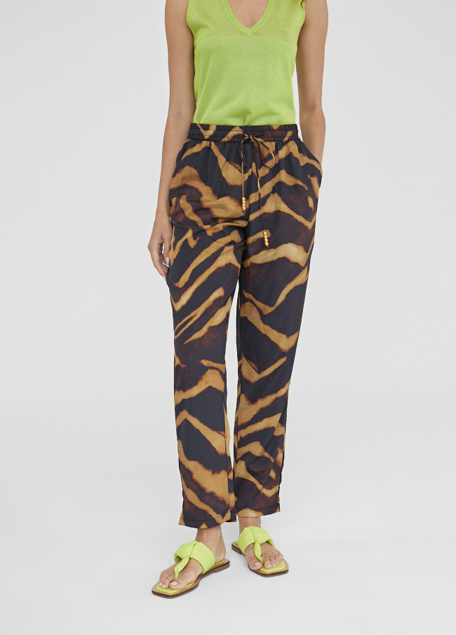 Pantalón jogging estampado zebra