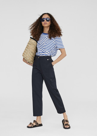 Gestreiftes T-Shirt mit Lola-Print