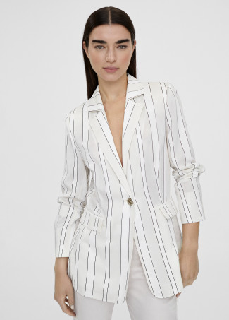 Flowing striped blazer
