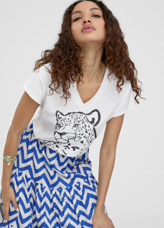 T-Shirt mit Tiger-Motiv