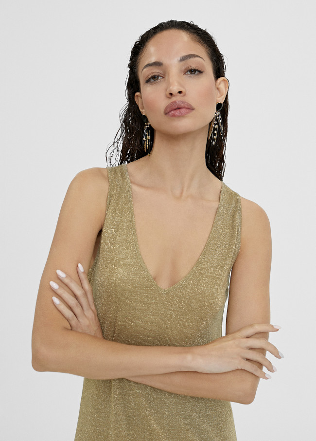 Robe longue en maille