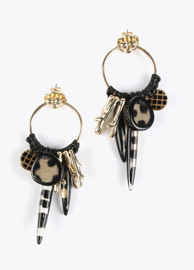 African-style hoop earrings