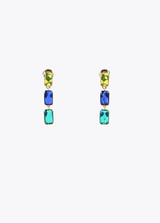 Ohrringe mit farbigen Kristallen