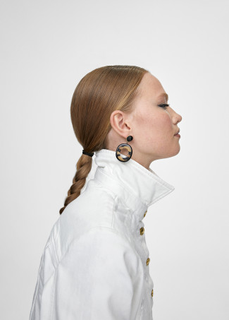 Animal print hoop earrings