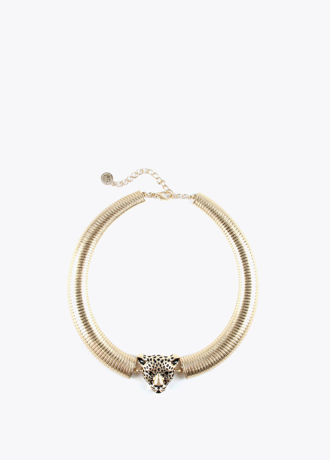 Halskette mit Leopardenkopf
