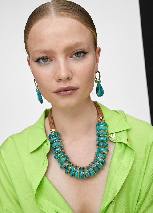 Collar multi piezas turquesa
