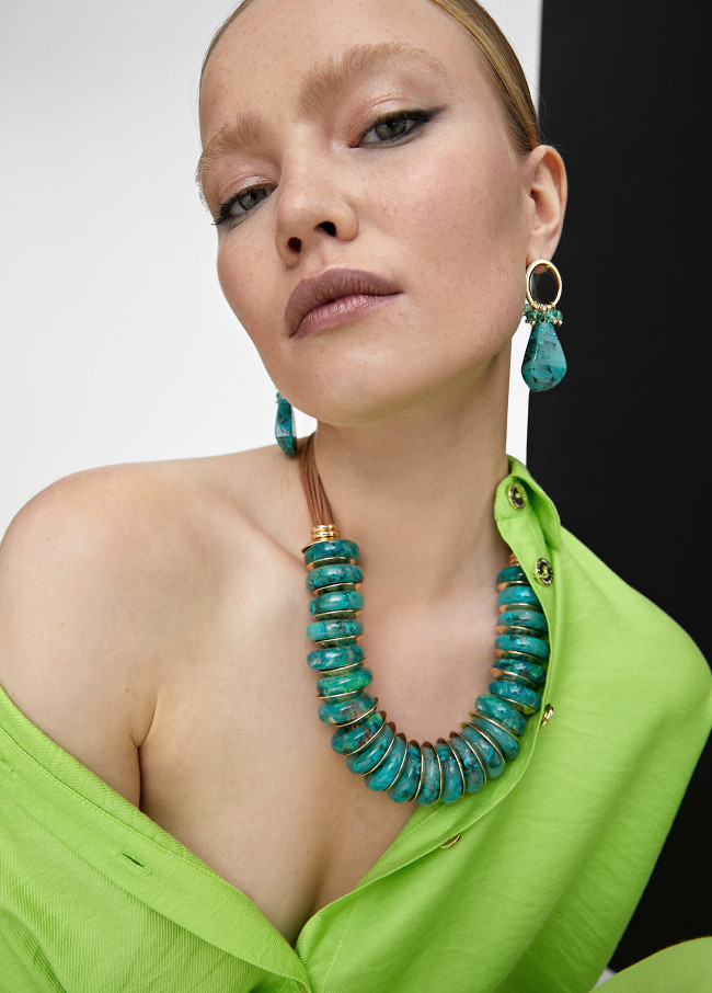 Collar multi piezas turquesa