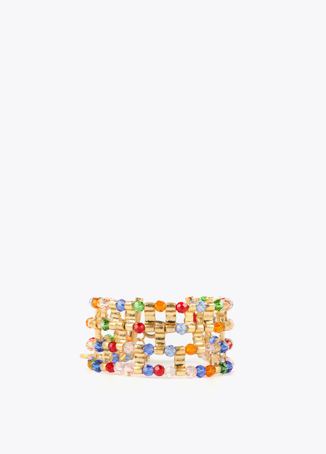 Multicoloured crystals bracelet