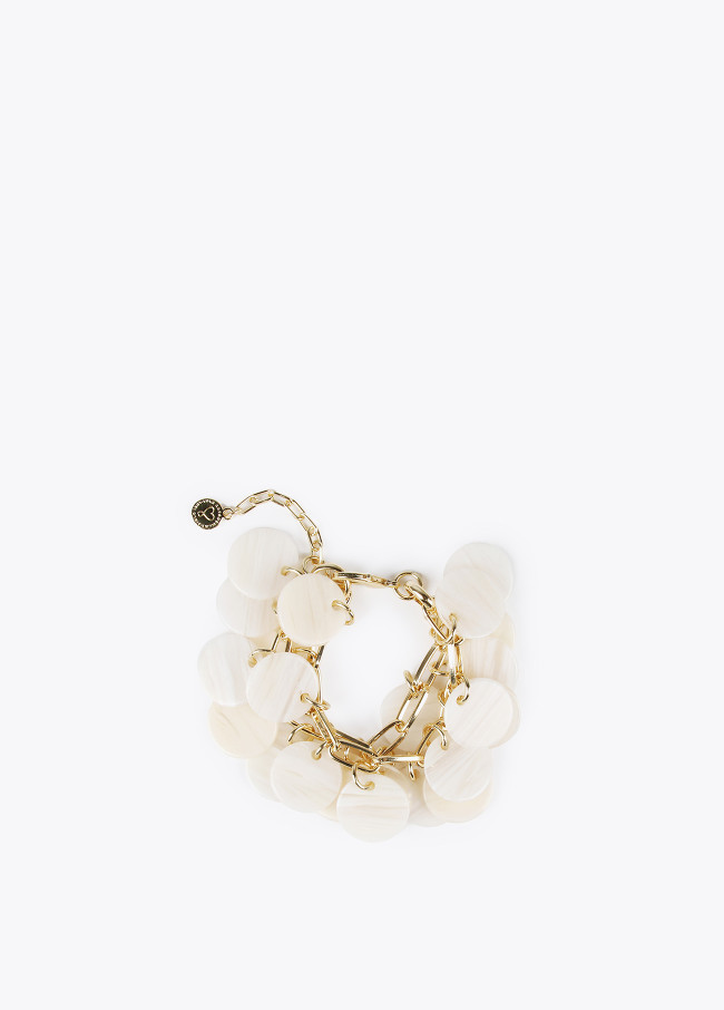 Golden and pearly bracelet