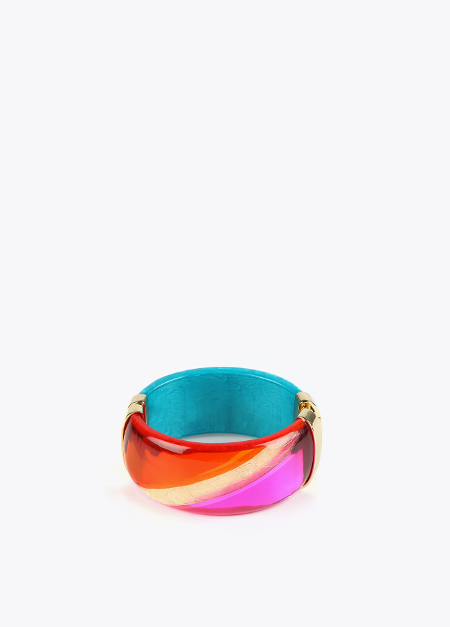 Bracelet manchette rigide coloré