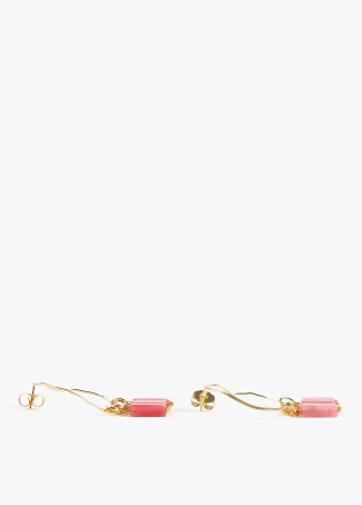 Boucles d’oreilles créoles avec pierres