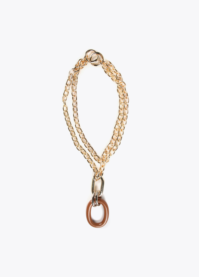Double-chain and pendant necklace
