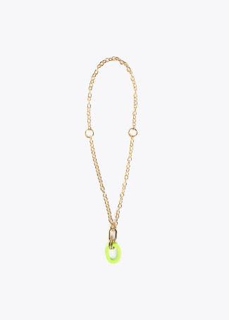 Collier double chaîne avec pendentif