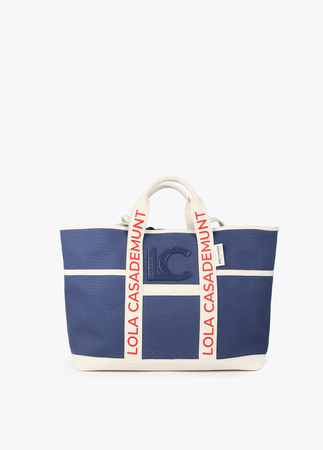 Tote bag with straps featuring the logo