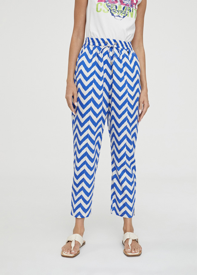 Pantalon jogger bicolore