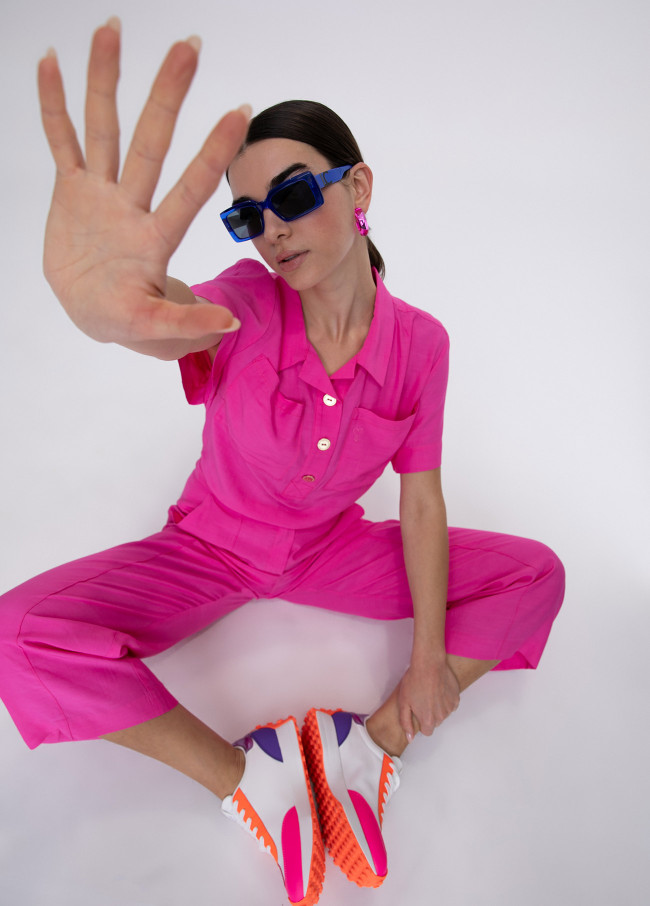 Sapatilha tipo ténis bicolor