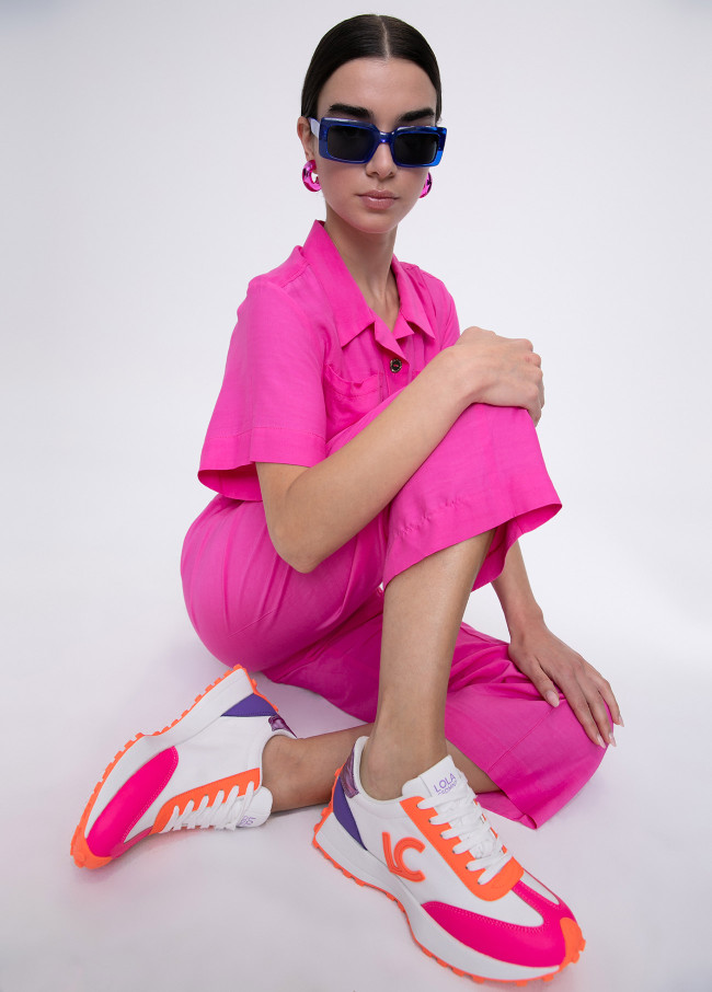 Zapatillas tipo sneakers bicolor