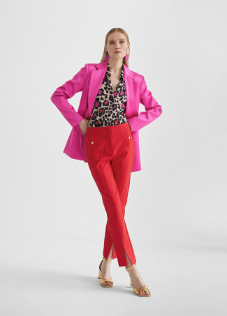 Slim Fit Pants with Opening