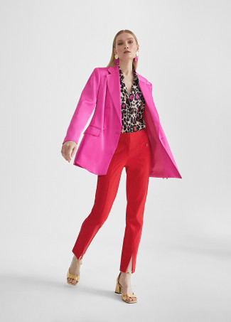 Slim Fit Pants with Opening