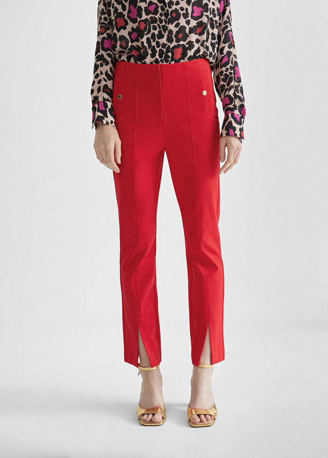 Slim Fit Pants with Opening