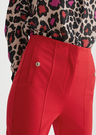 Slim Fit Pants with Opening