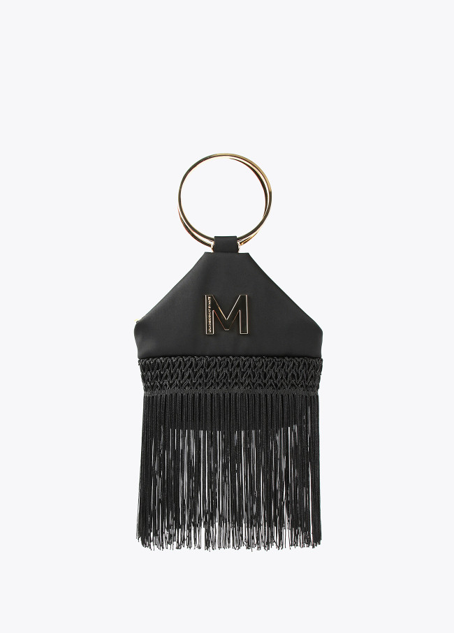 Evening bag with fringing