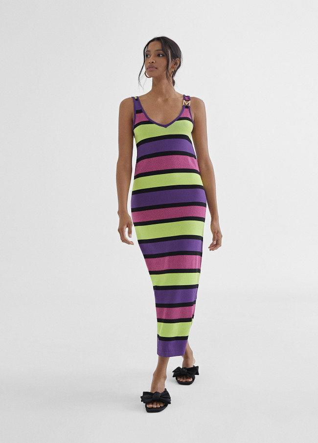 Vestido largo rayas