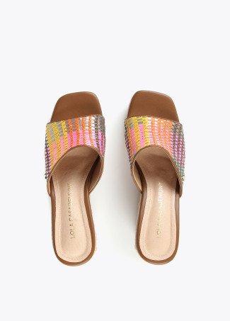 Tamanco plataforma multicolor