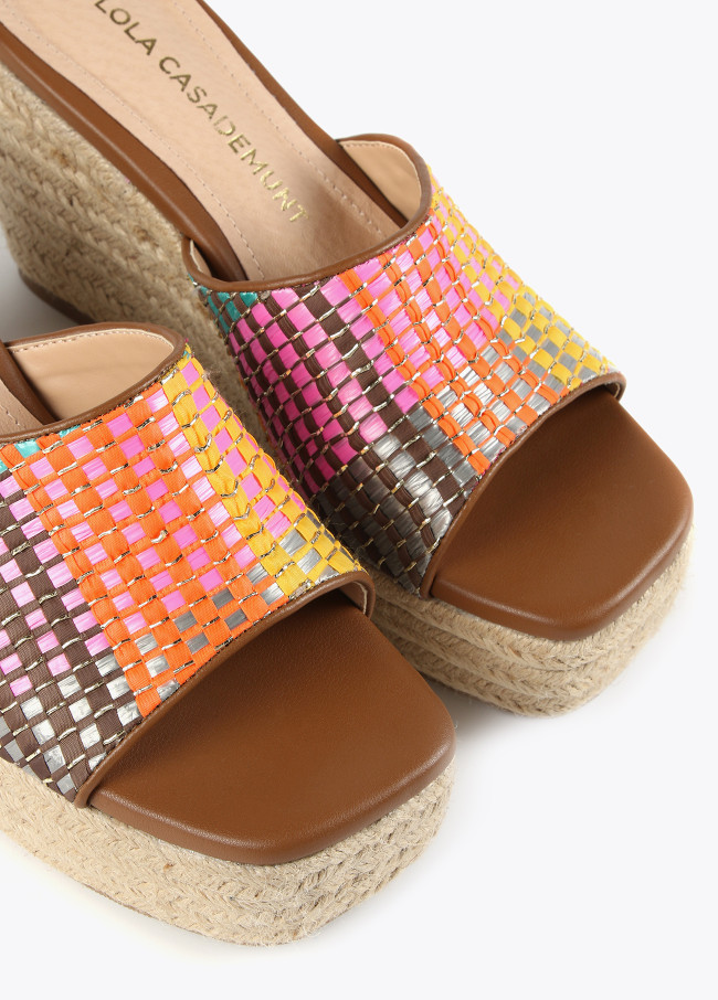 Zueco plataforma multicolor