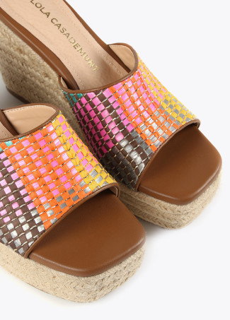 Zueco plataforma multicolor