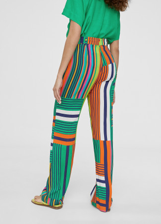 Pantalon palazzo multicolore