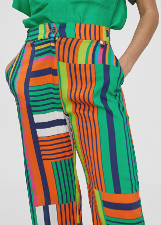 Multicoloured palazzo trousers