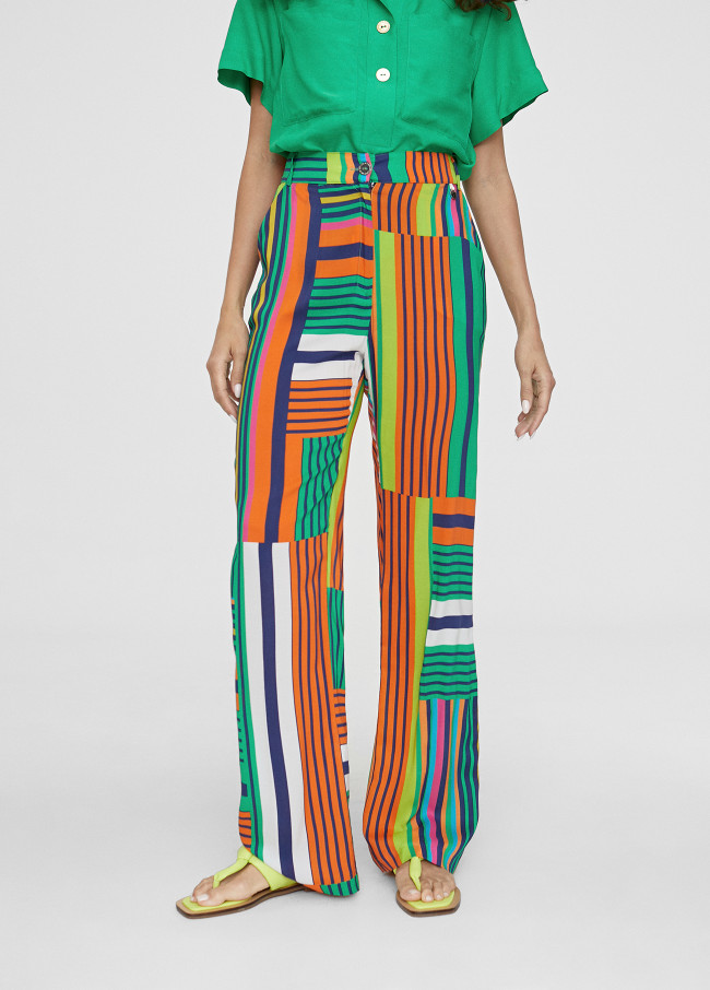 Multicoloured palazzo trousers