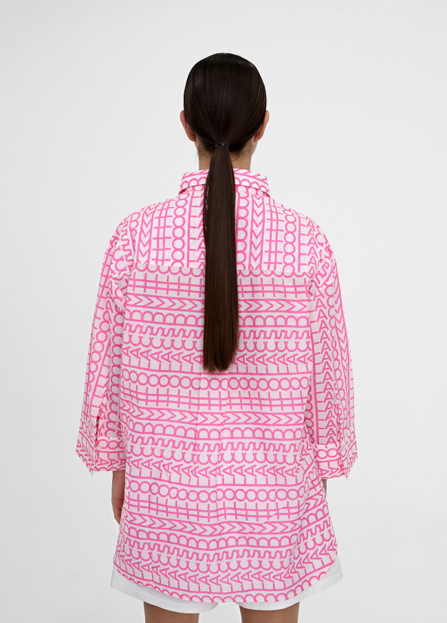 Oversized logo print shirt