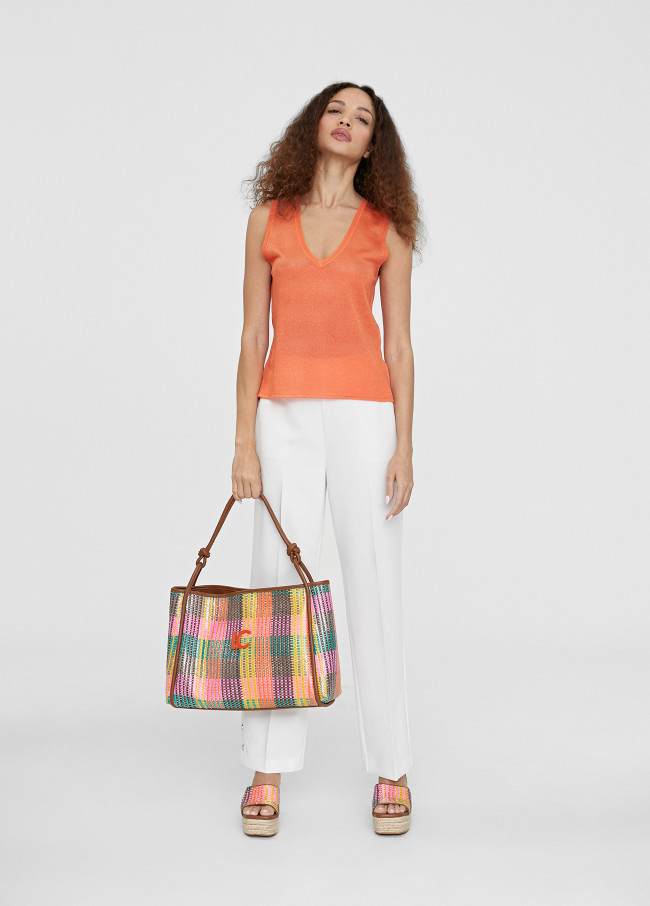 Top maille couleur unie