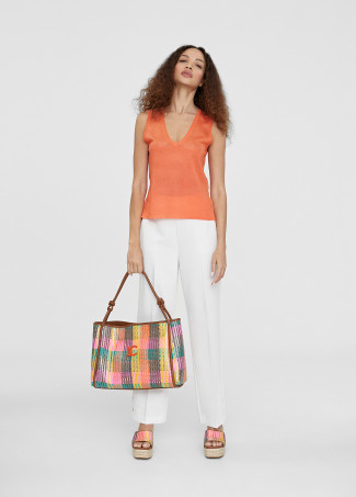 Top maille couleur unie