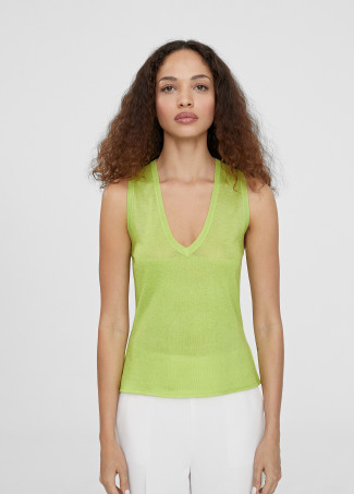 Unifarbenes Stricktop