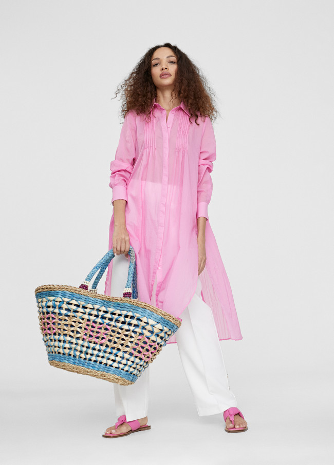 Blouse longue fendue