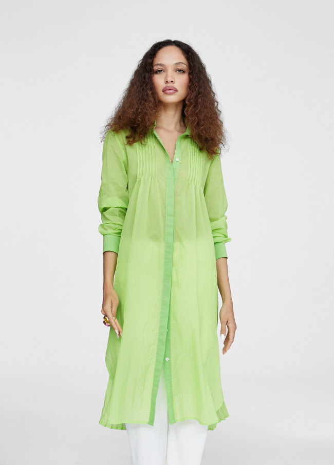 Long blouse with slits