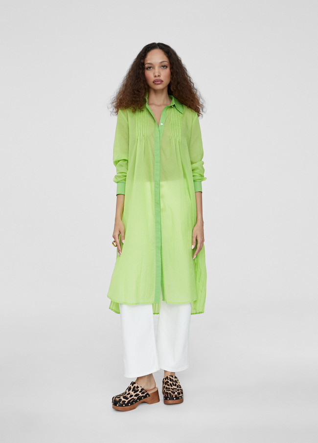 Long blouse with slits