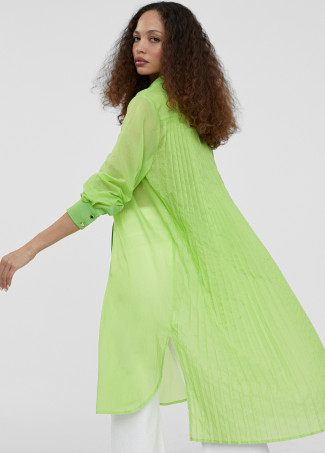 Longbluse mit Schlitzen